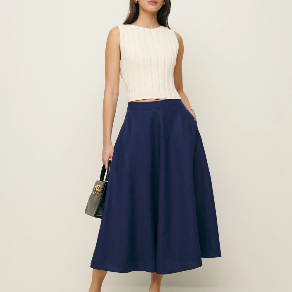 Reformation Maia Linen | Blue, 2p